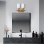 Opviq Lámpara de pared Yensuk - 13123 en Dorado con tapa de cristal